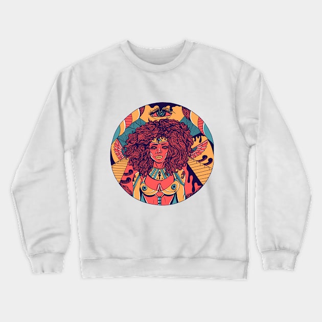 Retro Triad Kemet Warrior Crewneck Sweatshirt by kenallouis